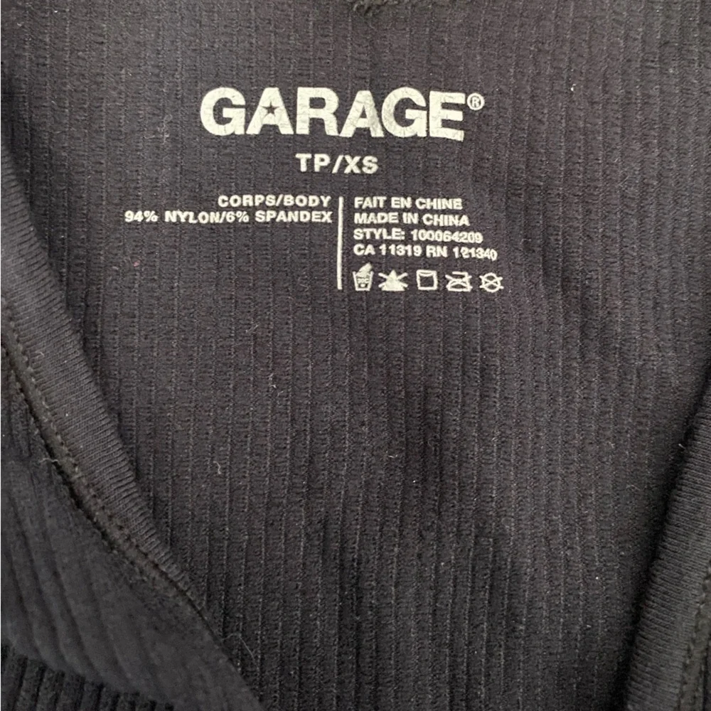 2/$15 Garage Black Sleeveless Crop Tank Top XS - Picture 2 of 7